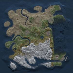 Thumbnail Rust Map: Procedural Map, Size: 3500, Seed: 1361566566, 15 Monuments