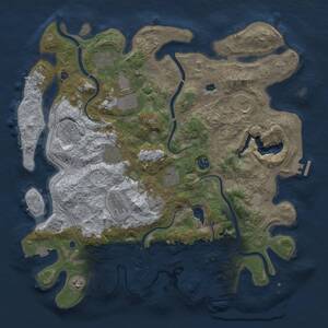 Thumbnail Rust Map: Procedural Map, Size: 4250, Seed: 427585589, 16 Monuments