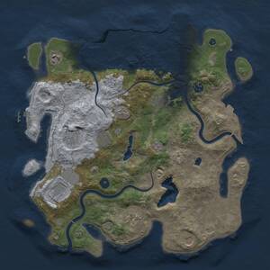 Thumbnail Rust Map: Procedural Map, Size: 4000, Seed: 308585762, 15 Monuments