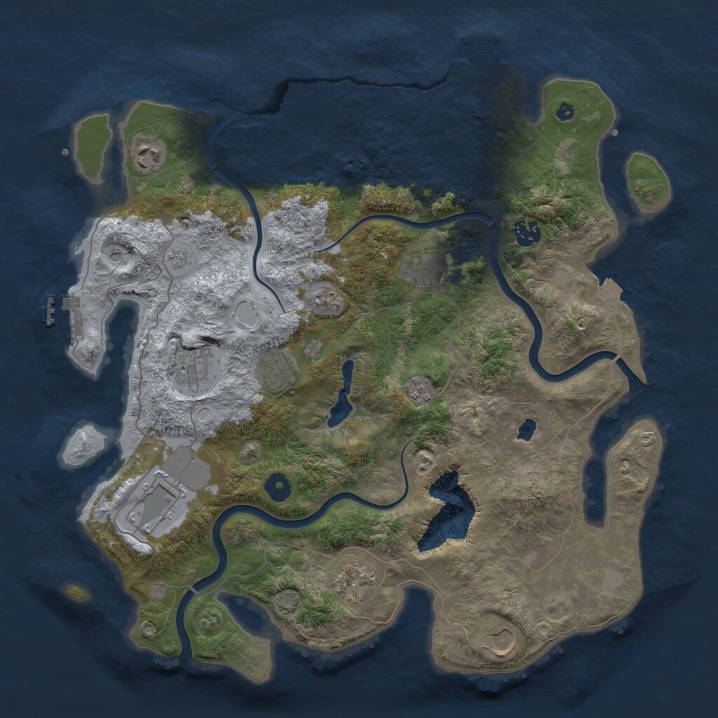 Rust Map: Procedural Map, Size: 4000, Seed: 308585762, 15 Monuments