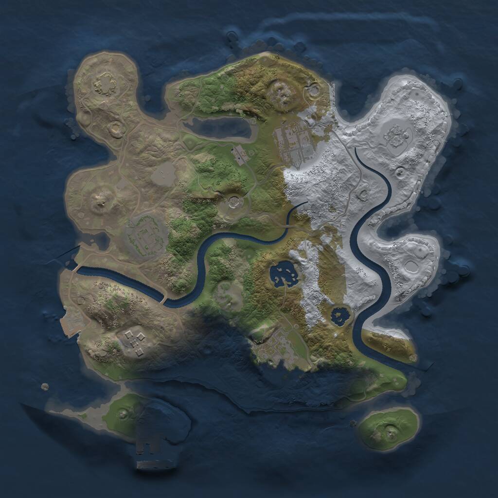 Rust Map: Procedural Map, Size: 2700, Seed: 1887767, 10 Monuments