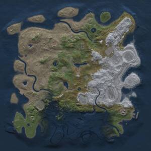 Thumbnail Rust Map: Procedural Map, Size: 4500, Seed: 1532329841, 17 Monuments