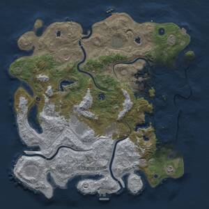 Thumbnail Rust Map: Procedural Map, Size: 4500, Seed: 957068930, 16 Monuments