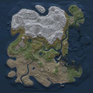 Thumbnail Rust Map: Procedural Map, Size: 4000, Seed: 222725452, 16 Monuments