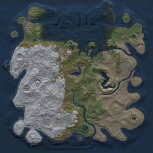 Thumbnail Rust Map: Procedural Map, Size: 4250, Seed: 1897507005, 14 Monuments
