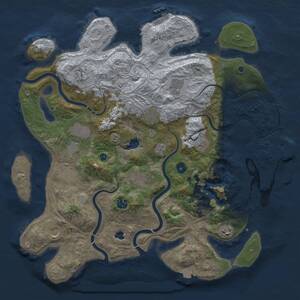 Thumbnail Rust Map: Procedural Map, Size: 4250, Seed: 1209200185, 17 Monuments