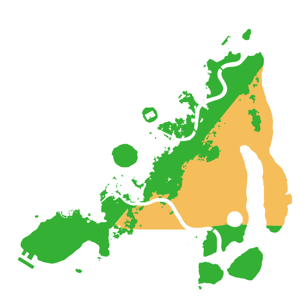 Biome Rust Map: Procedural Map, Size: 3500, Seed: 775240104