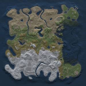 Thumbnail Rust Map: Procedural Map, Size: 4500, Seed: 424869023, 16 Monuments