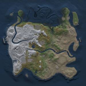 Thumbnail Rust Map: Procedural Map, Size: 3500, Seed: 6589542, 16 Monuments
