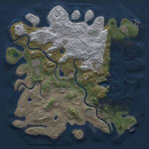 Thumbnail Rust Map: Procedural Map, Size: 4500, Seed: 2070095737, 16 Monuments