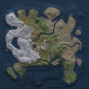 Thumbnail Rust Map: Procedural Map, Size: 3500, Seed: 559578256, 13 Monuments