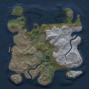Thumbnail Rust Map: Procedural Map, Size: 3500, Seed: 1678208400, 15 Monuments