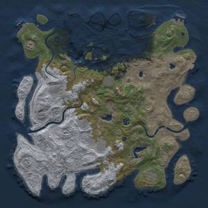 Thumbnail Rust Map: Procedural Map, Size: 4500, Seed: 1229477023, 16 Monuments