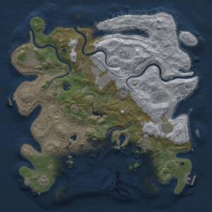 Thumbnail Rust Map: Procedural Map, Size: 4250, Seed: 252253056, 16 Monuments