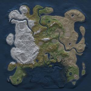 Thumbnail Rust Map: Procedural Map, Size: 4500, Seed: 169636012, 16 Monuments