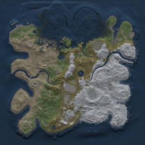 Thumbnail Rust Map: Procedural Map, Size: 3500, Seed: 125601378, 14 Monuments