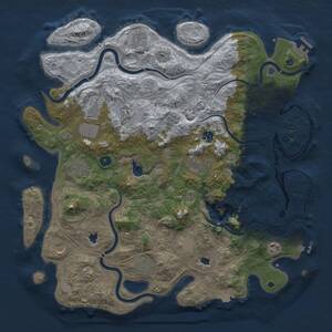 Thumbnail Rust Map: Procedural Map, Size: 4500, Seed: 923238353, 17 Monuments