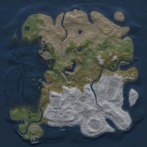 Thumbnail Rust Map: Procedural Map, Size: 4300, Seed: 871699489, 16 Monuments