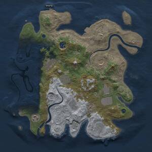 Thumbnail Rust Map: Procedural Map, Size: 3500, Seed: 1708425426, 15 Monuments