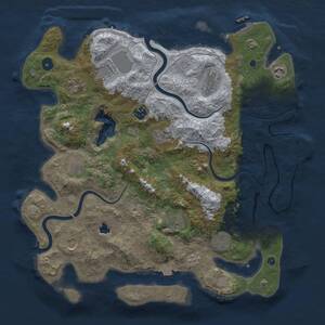 Thumbnail Rust Map: Procedural Map, Size: 4000, Seed: 1746071404, 17 Monuments