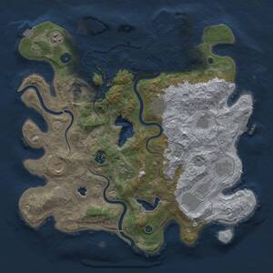 Thumbnail Rust Map: Procedural Map, Size: 4000, Seed: 606005524, 16 Monuments