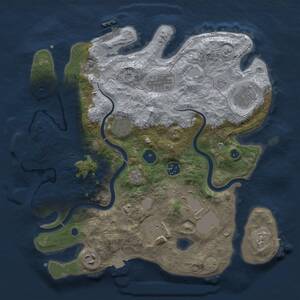 Thumbnail Rust Map: Procedural Map, Size: 3500, Seed: 122477263, 14 Monuments
