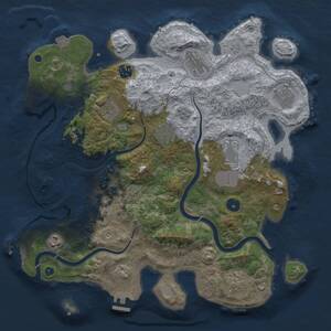Thumbnail Rust Map: Procedural Map, Size: 3750, Seed: 187033287, 16 Monuments