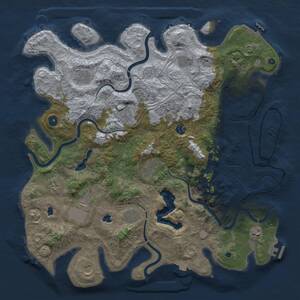 Thumbnail Rust Map: Procedural Map, Size: 4500, Seed: 422570419, 17 Monuments