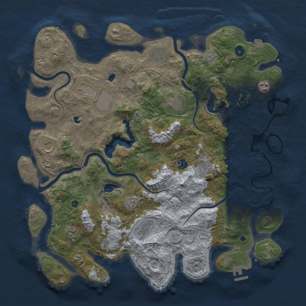 Rust Map: Procedural Map, Size: 4500, Seed: 106292274, 15 Monuments