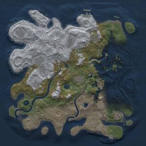 Thumbnail Rust Map: Procedural Map, Size: 4000, Seed: 2145777805, 17 Monuments