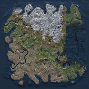 Thumbnail Rust Map: Procedural Map, Size: 4750, Seed: 143217, 17 Monuments