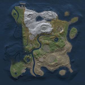 Thumbnail Rust Map: Procedural Map, Size: 3000, Seed: 660491287, 10 Monuments