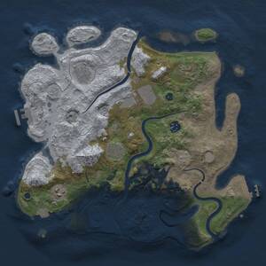 Thumbnail Rust Map: Procedural Map, Size: 3500, Seed: 1924458587, 14 Monuments