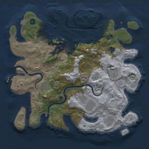 Thumbnail Rust Map: Procedural Map, Size: 3750, Seed: 565753888, 13 Monuments