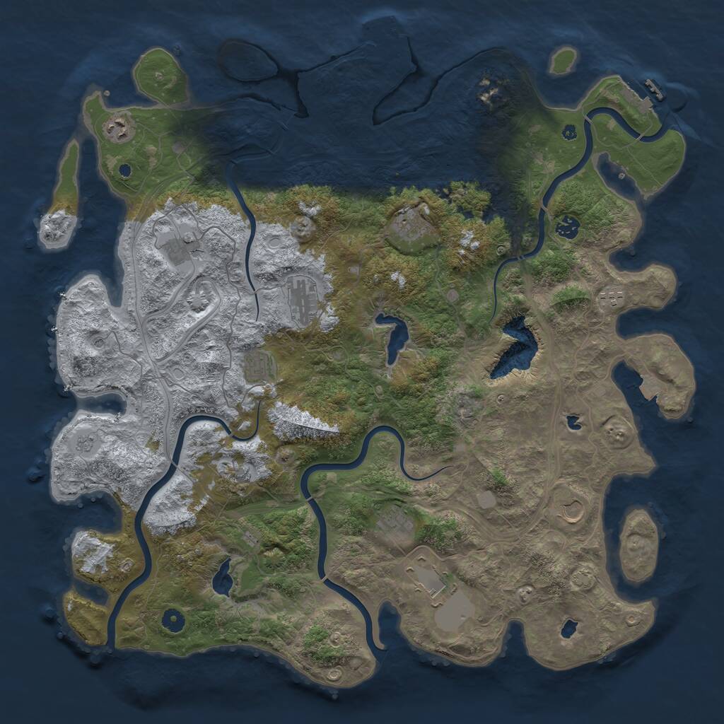 Rust Map: Procedural Map, Size: 4750, Seed: 267889767, 17 Monuments