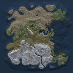 Thumbnail Rust Map: Procedural Map, Size: 4000, Seed: 121392306, 15 Monuments