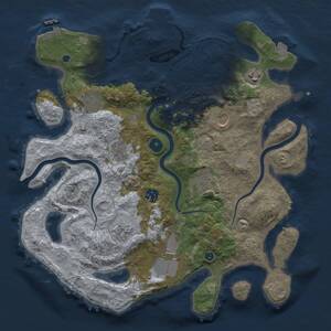 Thumbnail Rust Map: Procedural Map, Size: 3750, Seed: 532036425, 15 Monuments