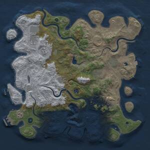Thumbnail Rust Map: Procedural Map, Size: 4250, Seed: 1421780815, 16 Monuments