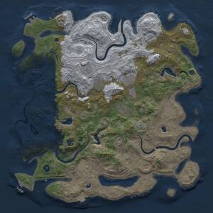 Thumbnail Rust Map: Procedural Map, Size: 4500, Seed: 1143280530, 17 Monuments