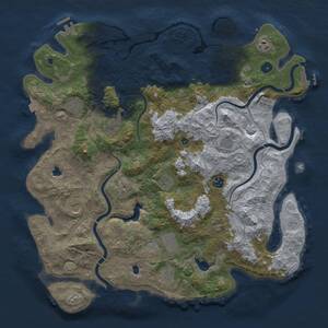 Thumbnail Rust Map: Procedural Map, Size: 4500, Seed: 5552588, 17 Monuments