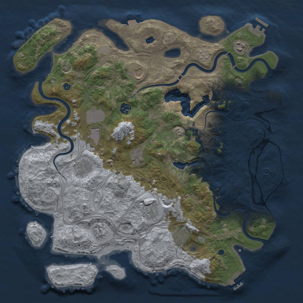 Rust Map: Procedural Map, Size: 4250, Seed: 1526117017, 16 Monuments