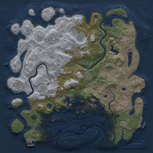 Thumbnail Rust Map: Procedural Map, Size: 4500, Seed: 703580540, 16 Monuments