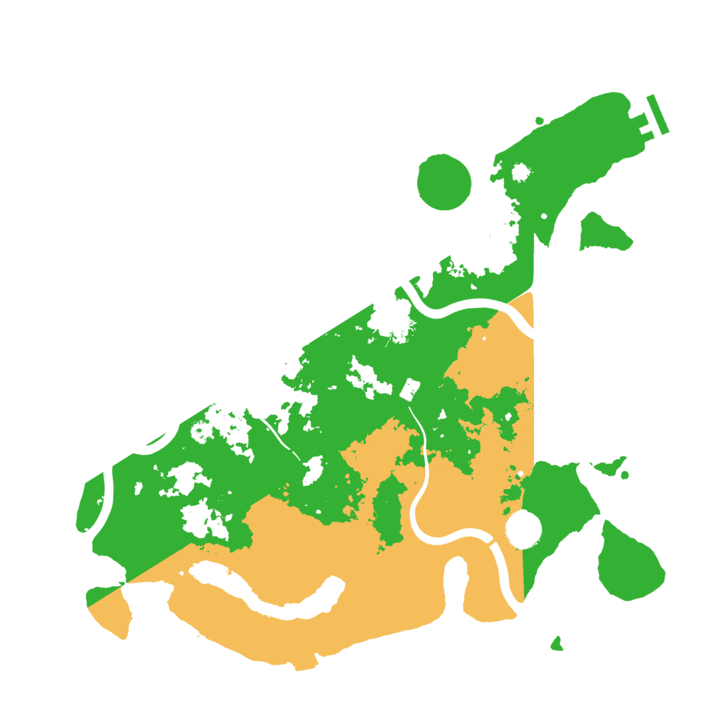 Biome Rust Map: Procedural Map, Size: 3500, Seed: 182474541
