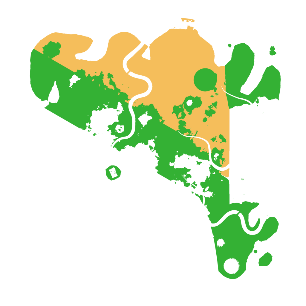Biome Rust Map: Procedural Map, Size: 3500, Seed: 521206042