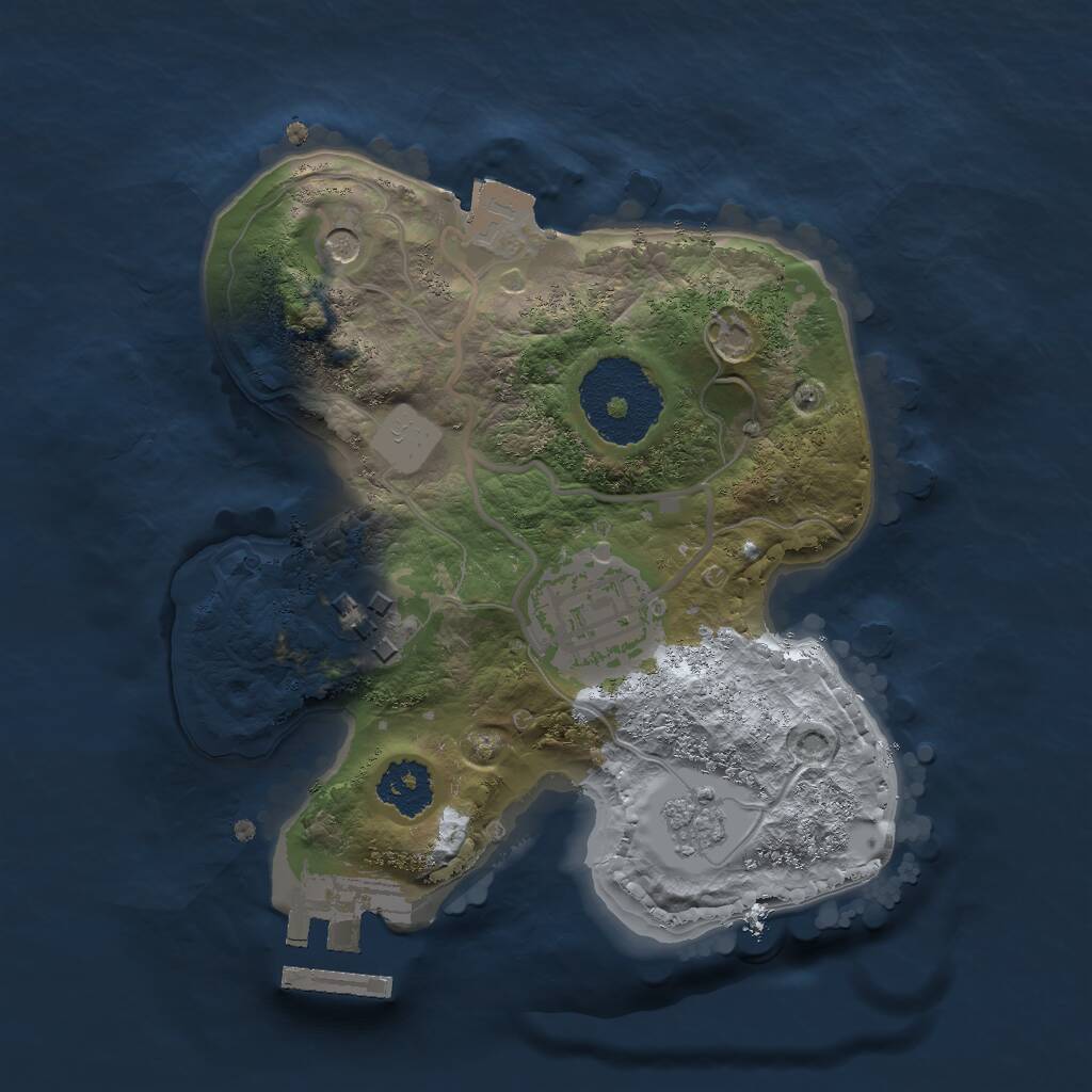 Rust Map: Procedural Map, Size: 2000, Seed: 581860610, 6 Monuments
