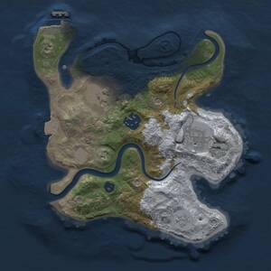 Thumbnail Rust Map: Procedural Map, Size: 2500, Seed: 467774547, 7 Monuments