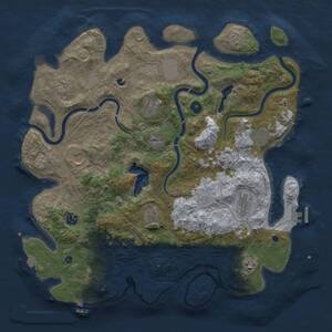 Thumbnail Rust Map: Procedural Map, Size: 4250, Seed: 2083636731, 16 Monuments