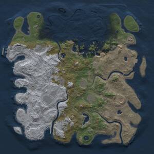 Thumbnail Rust Map: Procedural Map, Size: 4500, Seed: 538929018, 17 Monuments