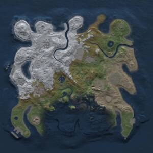 Thumbnail Rust Map: Procedural Map, Size: 3500, Seed: 51990144, 14 Monuments