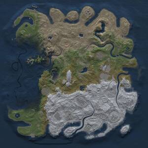 Thumbnail Rust Map: Procedural Map, Size: 4500, Seed: 1405080659, 17 Monuments